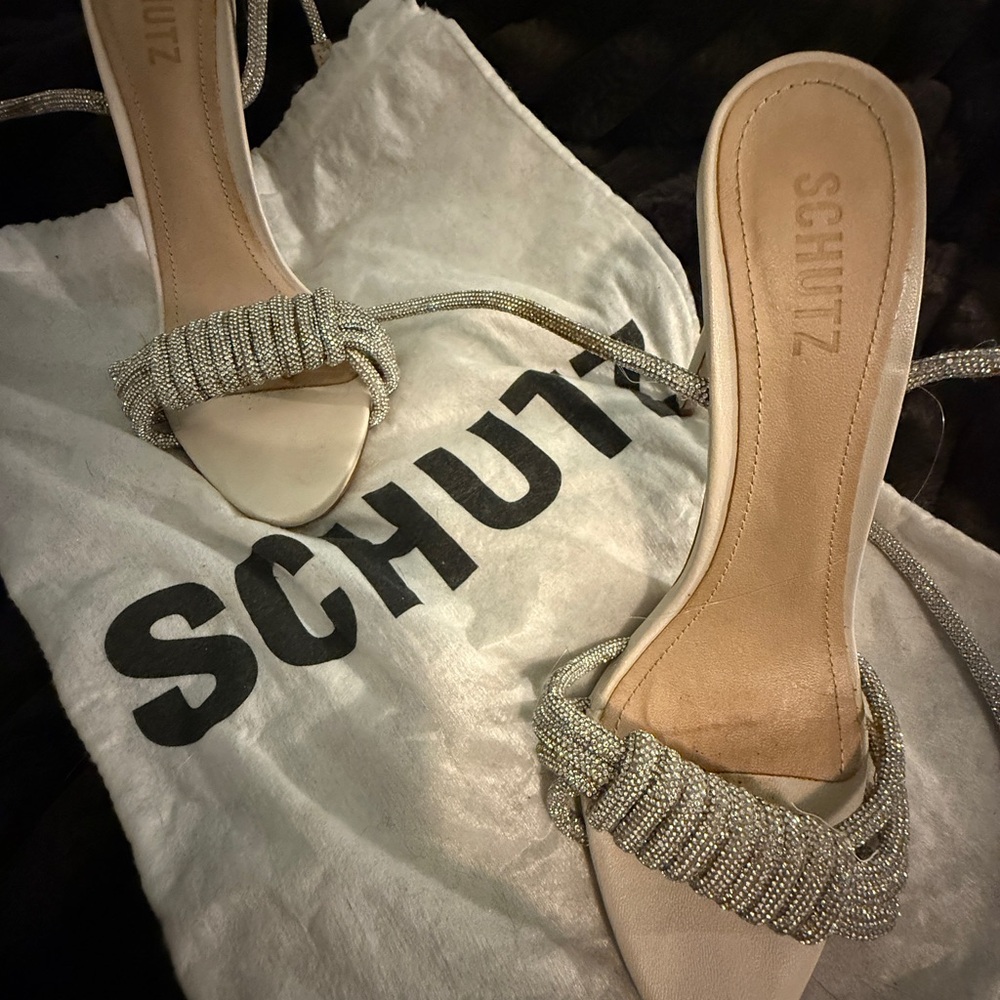 SCHUTZ Women's Glittering Silver Heels
